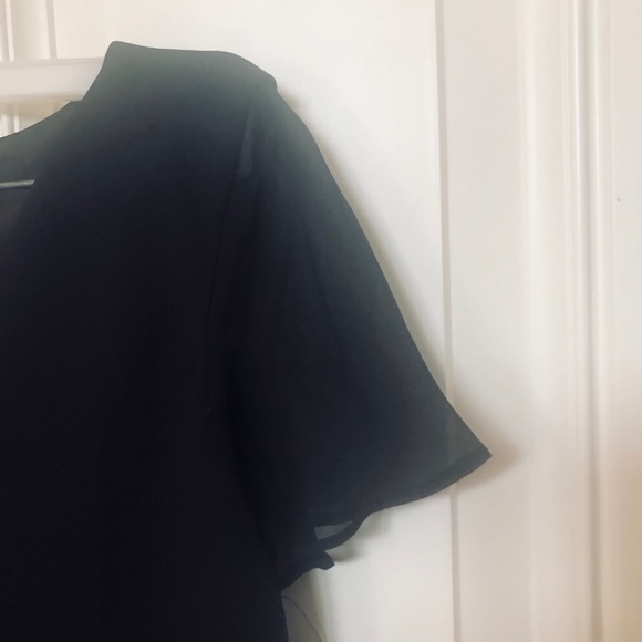 Jones New York Black Petite Chiffon Dress Size 6 - Picture 5 of 7